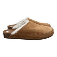 Jenni Kayne Shearling-Lined Moc Clog Saddle Suede Cork Midsole Women US 11/EU 41