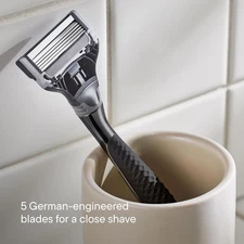 Original Shaving Kit for Men – 6 Blade Refills with Foaming Shave Gel, German...