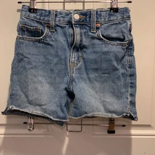 Old Navy Blue High-Rise Slouchy Straight Jean Shorts Girls Tough Size 8