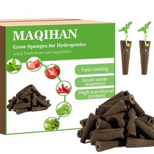 MAQIHAN 50 Grow Sponges for Hydroponics - Seed Pods Garden Brown  11.94 per gallon