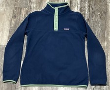 PATAGONIA Micro D Super Lightweight Navy Blue Fleece Pullover Women  s Small