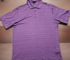 Nike Tiger Woods Collection Polo Shirt XL Purple Stripes Golf Dri Fit 401422 514