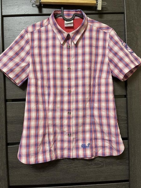 Women Jack Wolfskin Shirt Red M #9DMJ
