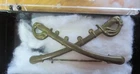 Original Pinback Civil War Crossed Cavalry Sabers Insignia