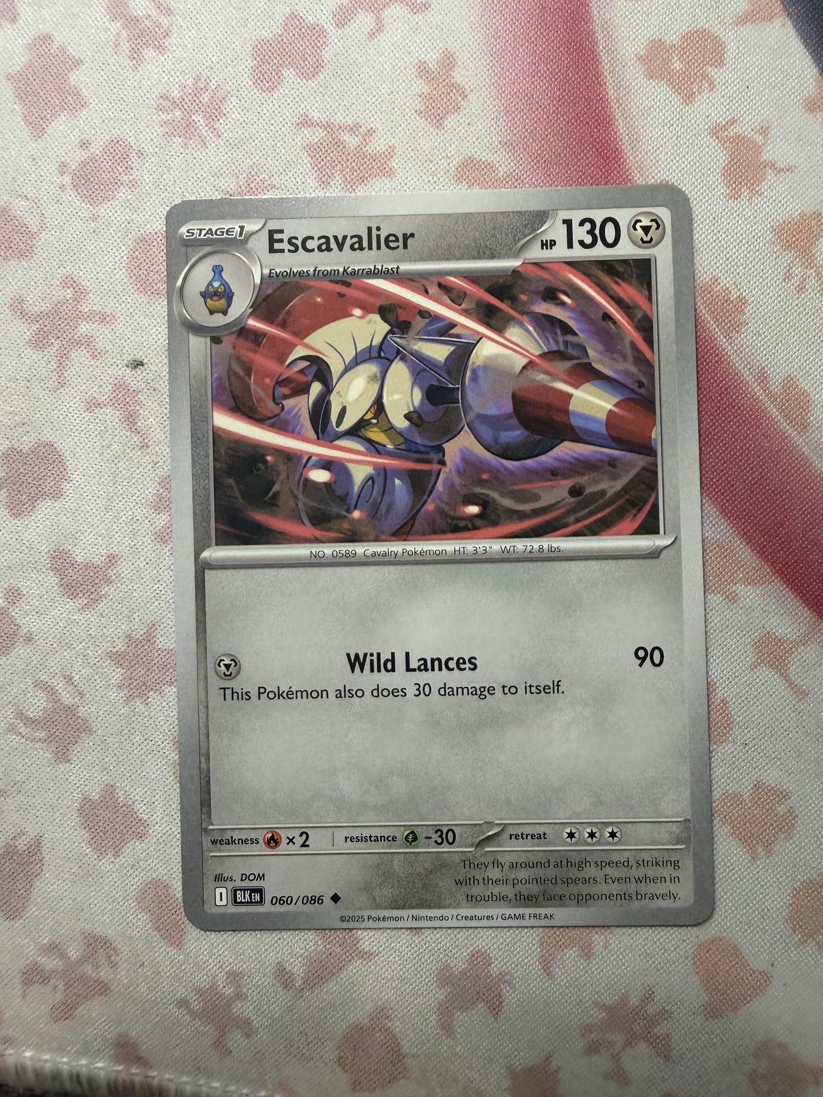 Escavalier Common SV: Black Bolt 060/086 NM English Pokemon Card