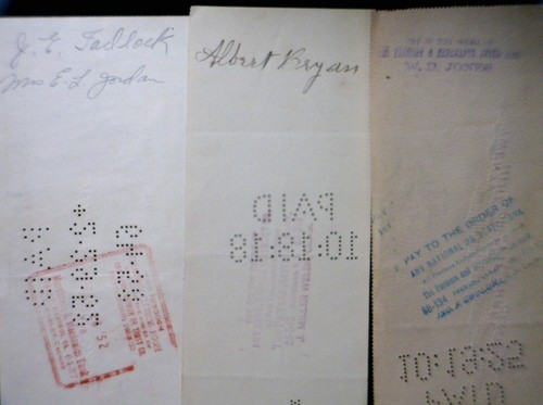 1918 -52 NJ GA. & VA. Alte Vintage Bankschecks = SCHÖNE 3 Schecks LOT NR - Bild 6 von 6
