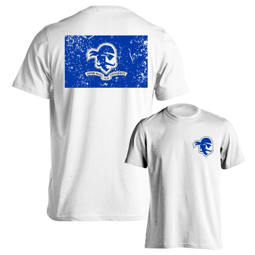 Seton Hall Pirates Seton Hall University School Flag Logo Short Sleeve T-Shirt - Picture 8 of 15