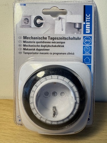 EURO 2 PIN Timer Giorno Analogico Quadrato Bianco Interno 15min Timer Angolare - 881 - Foto 8 di 8