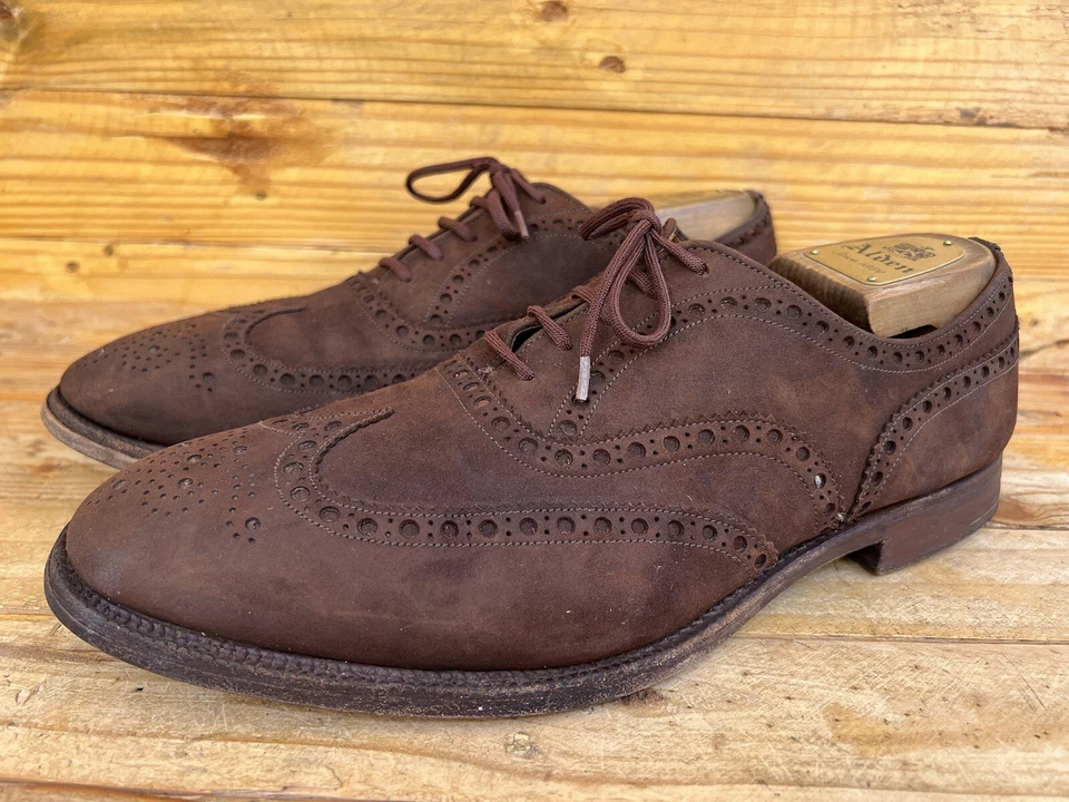 Churchs Custom Grade Real Cape Buck Brown Leather Wingtip Brogue US 10.5|UK 9.5G - image 4 of 4
