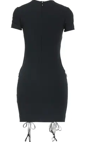 NWT DSQUARED2 Black Bodycon Short Cocktail Dress Made in Italy Sz 44EU 8US - Picture 4 of 12