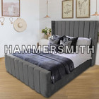 Panel Wing  Plush Velvet Luxury Upholstered Bed Frame Double & King Size Uk