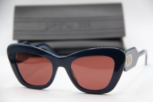 LUNETTES DE SOLEIL AUTHENTIQUES NEUVES CHRISTIAN DIOR DIORBOBBY B1U 30D0 BLEU OR ÉTUI achats 52-20