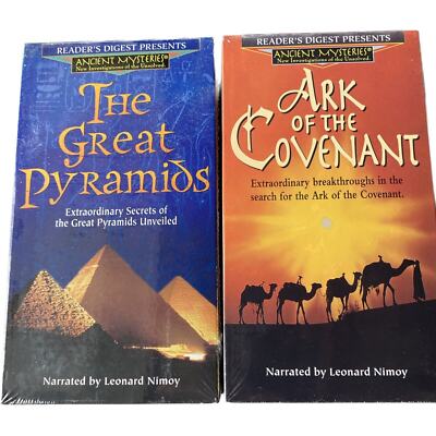 Ancient Mysteries: Ark of the Covenant & The Great Pyramids VHS Tapes A&E Nimoy