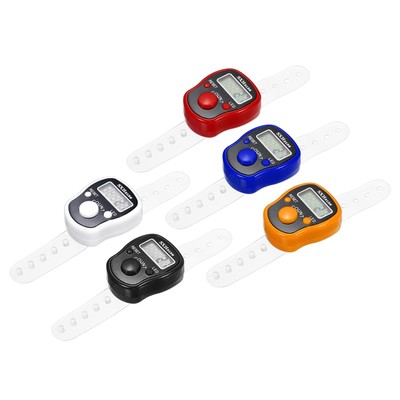 Counter Count Finger 0-99999, Black White Red Orange Blue,5pcs