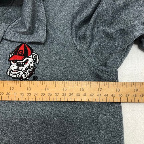 GEORGIA BULLDOG EMBROIDERED LOGO MENS GRAY SHORT SLEEVE POLO SIZE S CHAMPION - Picture 5 of 7