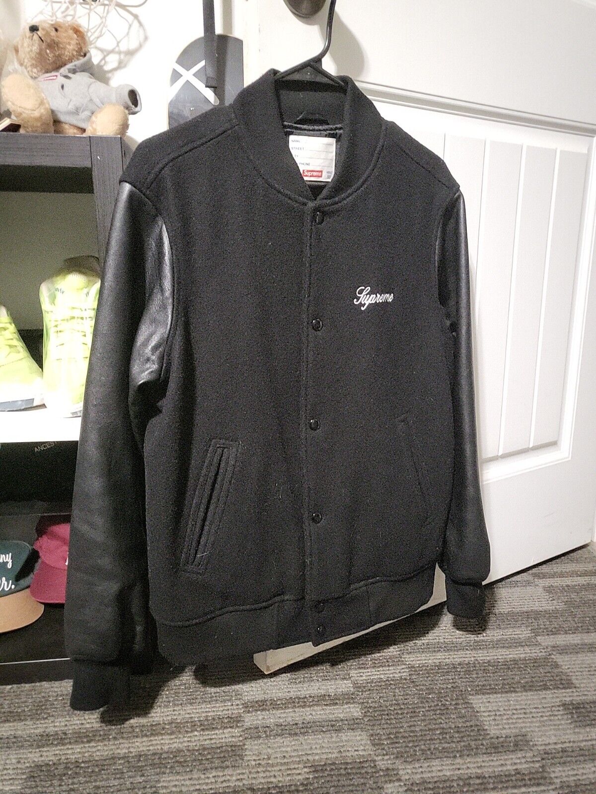 supreme team varsity jacket Black medium - image 4