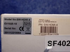 NEW Hall Research SW-HDMI-4 HDMI 4-Port Switch (G125)