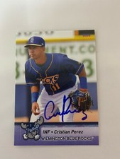 Cristian Perez 2019 Wilmington Blue Rocks Signed Card 