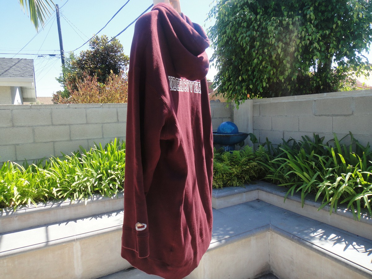 Undercover Jun Takahashi HOODED SWEATSHIRT Bordeaux Embroidered