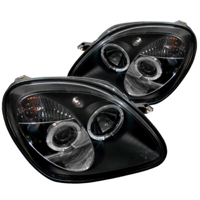 Mercedes Benz 98-04 Slk-Klasse Schwarz Doppel Halo Projektor Headlights W / Ecke