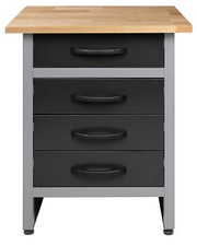 Ondis24 Werkbank Metall Werktisch 60 x 60 cm Werkstatttisch 4 Schubladen Montage