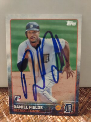 Daniel Fields Autographed 2015 Topps Update Signed Baseball Card US99 Tigers