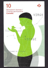 🍁Canada    #BK496   #2454     VIRGO    Brand New  2012  Permanent Booklet Issue