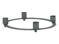 Ib Laursen Adventskranz Kerzenhalter 22,5 Cm FüR Kerzendurchmesser 22 Mm Grau