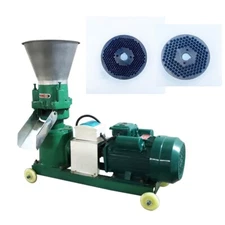 TECHTONGDA Animal Pellet Feed Mill Machine 220V 4.5KW 3mm&6mm Hole 3 Head Roller