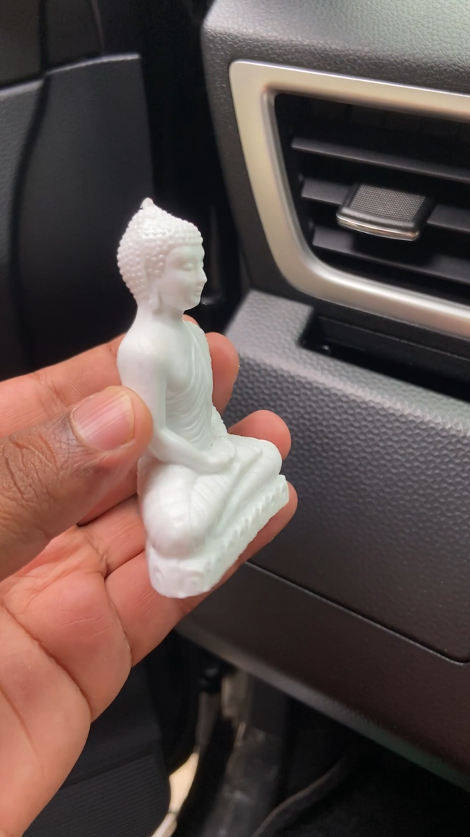 Large Buddha Statues Concentration Style White Plastic Figurine