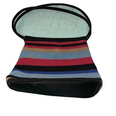 Multi color Crochet/Knitted Shoulder Bag Polyester Free Shipping