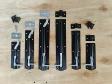 Tower Bolt 4" 6" 8" Straight / Necked Gate Shed Door Latch Lock Slide Bolt Black