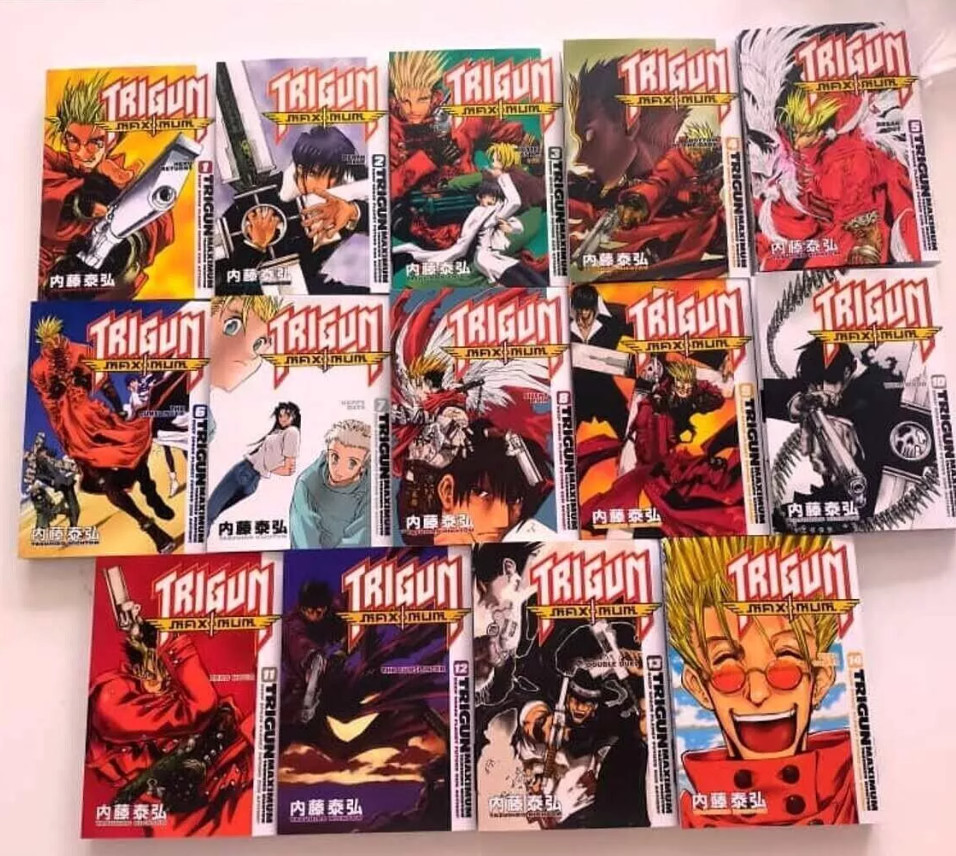 TRIGUN MAXIMUM Manga Vol 1-14 FIN Inglés Juego Completo por Ysuhiro Nightow ~ DHL