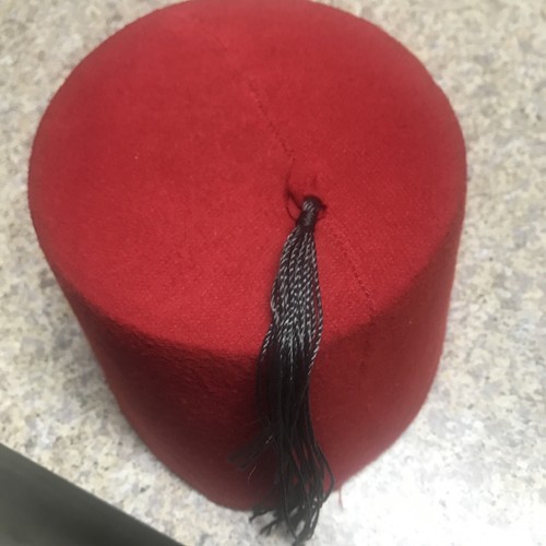 Felt Red Fez Hat Black Tassel Turkish 