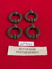 SET OF 4 VINTAGE MID-CENTURY LOOP DRAWER PULL, ANTIQUE HARDWARE LOT 154
