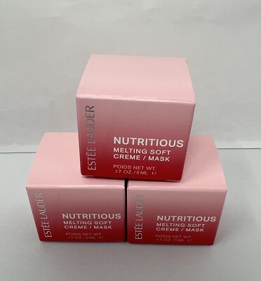 3 Estee Lauder Nutritious Melting Soft Creme Mask Hydration-Glow