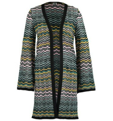 M MISSONI HÄKEL LUREX STRICK CARDIGAN KAFTAN VORNE OFFEN GR 40 UK 8 UVP 462  NEU MIT ETIKETT