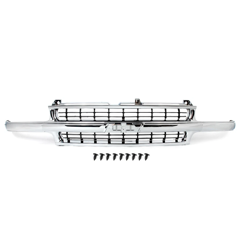 For 99-2002 Chevrolet Silverado 1500 2000-2006 Tahoe Chrome Front Bumper Grille Foto 2 de 4