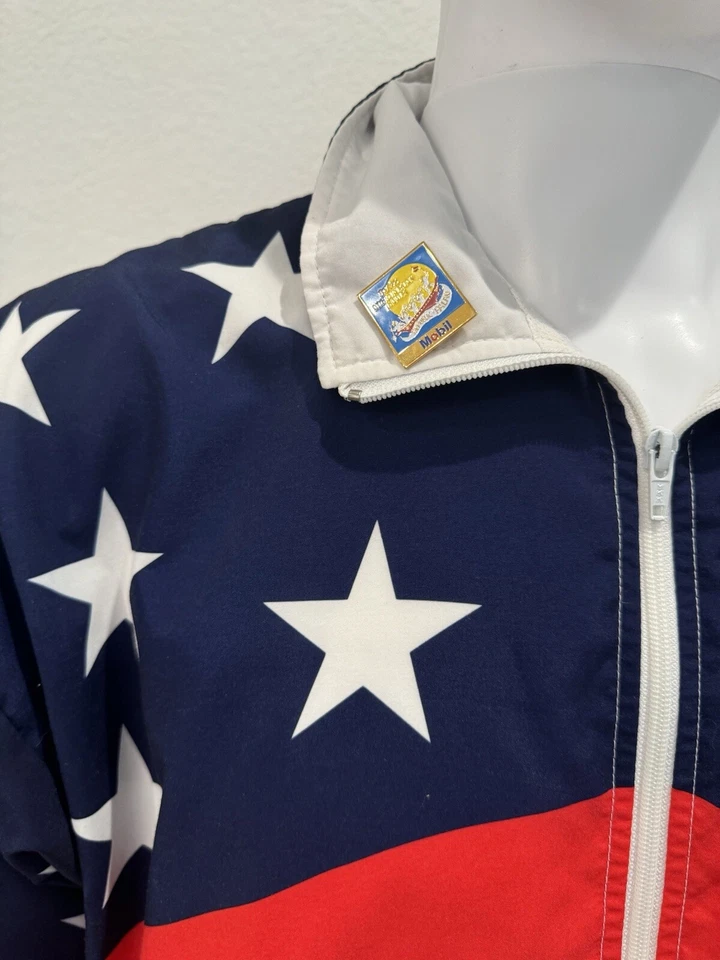 Chaqueta deportiva vintage Champion Olympics Team USA Guam para mujer grandes estrellas/rayas” Foto 4 de 4