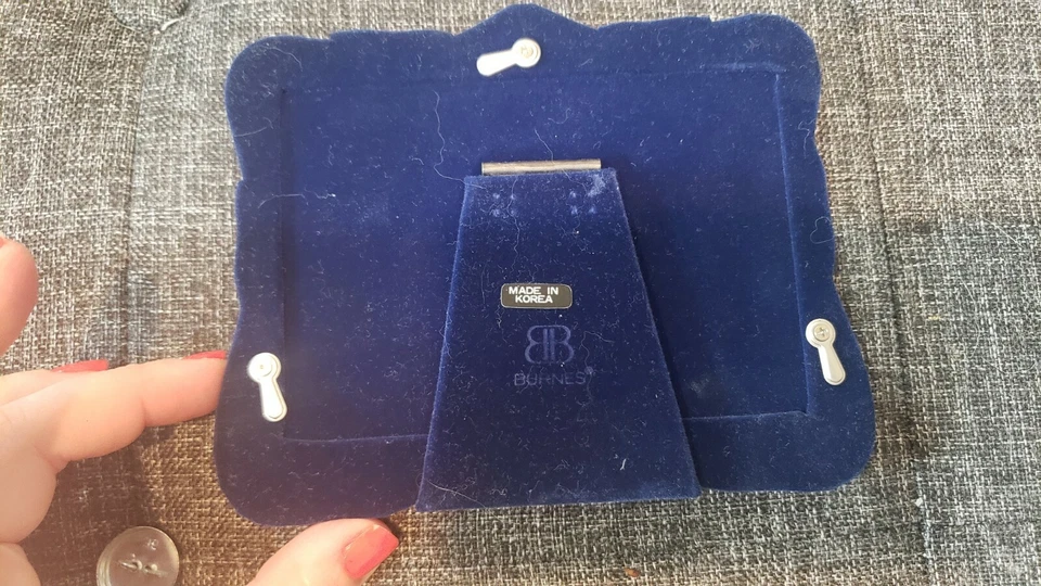 Marco de fotos doble Mayfair by Burnes 2x3 plateado soporte fieltro trasero Foto 2 de 4