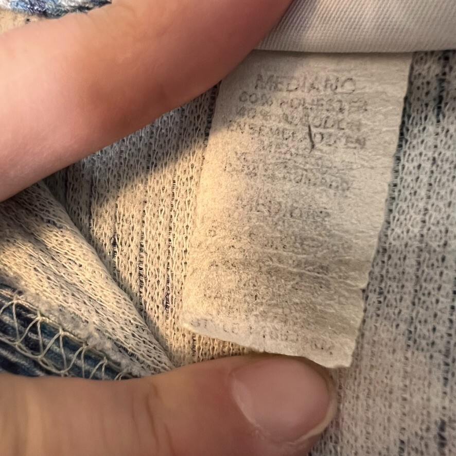 Basic Edition Button Down Plaid Shirt, Blue, Whit… - image 5