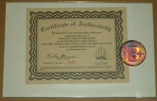 Lady Pendragon Prelude 1 Dynamic Forces Alt Cover Limited 0088 of 6000 Cert-Seal - Bild 2 von 2