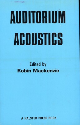 Auditorium Acoustics  (Hardcover, 1975) VERY GOOD
