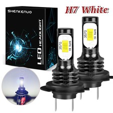 For BMW E90 LCI E91 E81 E87 H7 100W LED Bulbs Headlight Kit-6000K Super White 2X