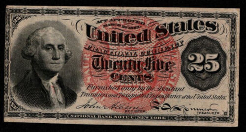 US 25c Fractional Currency Note 4th Issue (BE) - Picture 3 of 3