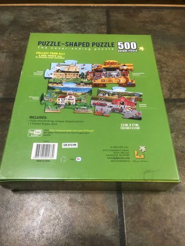 DUNGENESS SCHOOL ~ 500 PC. PUZZLE-SHAPED PUZZLE FROM LPF ~ NEW / SEALED - Picture 2 of 4