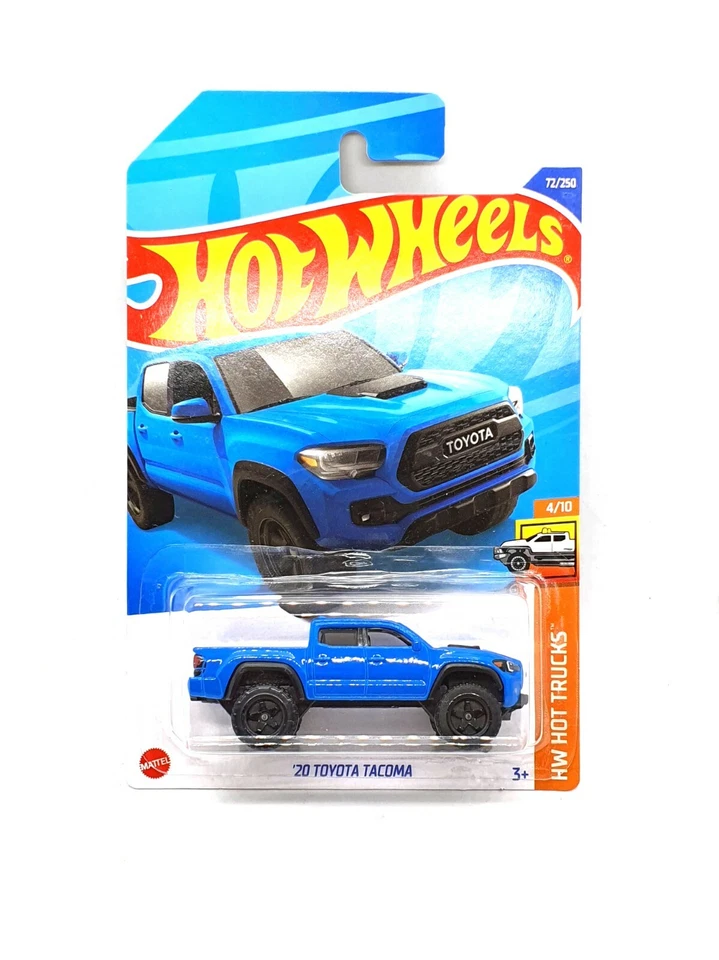 Coche de juguete fundido a presión Hot Wheels '20 Toyota Tacoma modelo para niños HW Hot Trucks 1:64 azul Foto 3 de 4