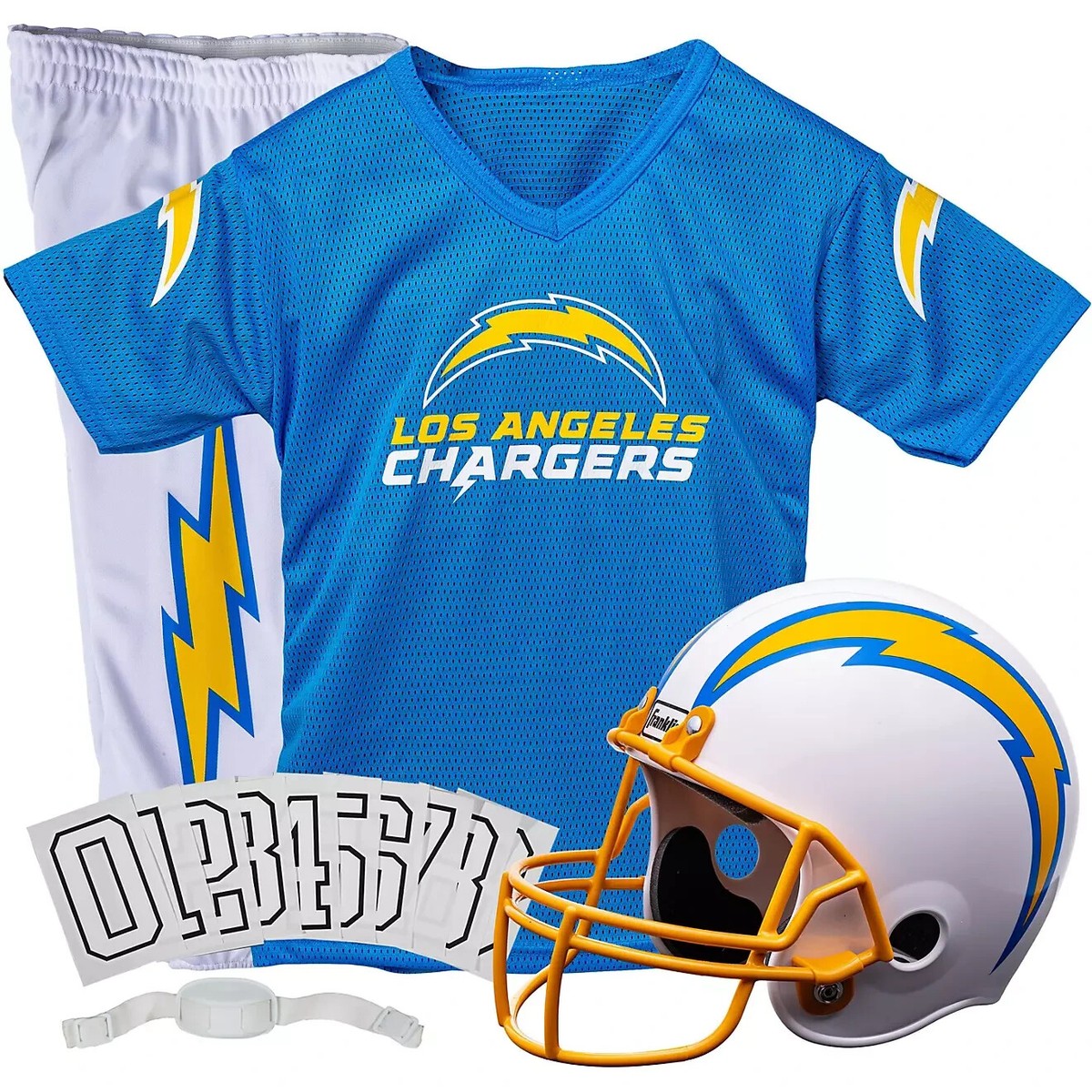 Los Angeles Chargers Kids NFL 5pc Deluxe Football Uniform Set
