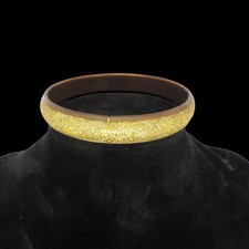 Gold Colored Sparkle Adult Slip on Bracelet - 9.5" circumference