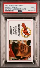 1981 Perma-Graphics/Topps Credit Cards Johnny Bench PSA 9